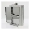 Hip Flasks Dual Use Stainless Steel 5Oz 6Oz Whisky Stoup Outdoor Portable Liquor Wine Pot With Cigarette Case Sn1970 Drop Delivery H Dhxpi