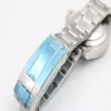 hochwertige Master II 116710 automatische mechanische Uhr blau rote Lünette Edelstahl silbernes Zifferblatt Armband Herren279I