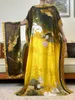 캐주얼 드레스 아프리카 디자인 패션 실크 드레스 여성을위한 아프리카 디자인 패션 실크 드레스 스카프 maxi bazin 빈티지 긴 슬리브 로브 가운 섹시한 여자 pary