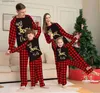 Tenues assorties pour la famille Pyjamas de Noël Ensemble de vêtements assortis pour la famille Cerf Plaid Noir Rouge Pyjamas de Noël Couples Bébé Enfants Mère Père Papa Fille 2023 T230921