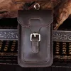 Sacos de cintura Genuíno Couro Vintage Packs Homens Viagem Fanny Pack Cinto Loops Hip Bum Bolsa Móvel Bolsa 2088 2089 230920