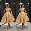 Ontwerper Goud Eenvoudige Galajurken Cocktailjurken Baljurk Strapless Ruglooze Speciale gelegenheden Formele avonden Optocht Feest Dres219N