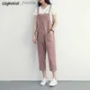 Kobiety Jumpsuits Rompers Jumpsuits Kobiety Solid proste Cord Suspender kombełnia