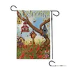 Bannière Drapeaux Cam Jardin Drapeau Cour Bienvenue Cour Lin Matériel 45X30Cm 500Pcs / Lot Sn3312 Livraison Directe Accueil Fête Fête Supplie Dha59