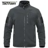 Men's Jackets TACVASEN Full Zip Up Tactical Green Fleece Jacket Thermal Warm Work Coats Mens Pockets Safari Jacket Hiking Outwear Windbreaker 230921