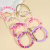 Strand Love Heart Bracelet Set For Women Bohemian Colorful Soft Pottery Beaded Holiday Beach AM5238