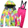 Skipakken Winter Skipak Dames Merken Hoge kwaliteit jas en broek voor warm waterdicht Winddicht snowboarden 230921