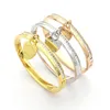 Top designer bracelets bangles cable womens diamond bangle 18k gold plated love heart bracelet single row diamonds stainless steel261R