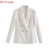 Giacche da donna PF To Love Donna Blazer casual Rosa Bianco FW Autunno Primavera Street Arrivi alla moda Bottone dritto Capispalla solido 230921