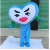 Halloween Love Heart Blue Mascot Costumes Halloween Tecknad karaktärsdräkt Xmas Outdoor Party Outfit unisex