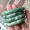 Bangle Hand-Carved Lucky Amulet Gifts For Women Her Män Natural Green Jade Armband Charm Jewelery Fashion Accessories201e