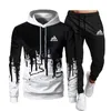 Mens Tracksuits Tracksuit Men Set Winter Hoodies Pants 2 Piece Set Running Hoody Mens Brand Sweatshirt Sport Joggers Sweatpants Passar Male 230920