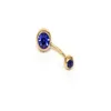 Navelklockknapp ringer rostfritt stål Guldkristall Rhinestone Belly Ring Bar Body Piercing Smycken Drop Delivery Dhjqm