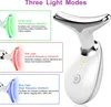 Massera Neck Pillowws Electric Beauty Massager EMS Color Light Multifunction Equipment Face och Unti rynkor USB laddning 230920