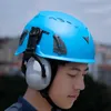 Capacetes de ciclismo Capacete de escalada Capacete de segurança de ciclismo com farol earmuff lanterna traseira pontos de fixação para caminhadas equipamentos de escalada 230921