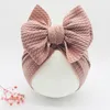 BeanieSkull Caps Chapeaux noués pour bébé fille Beanie Bow bandeau infantile Turban né accessoires de tête chapeau d'hiver chaud Bonnet Caps mère enfants 230921