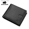 Money Clips Bison denim äkta läder män plånbok mode cowhide mynt fickkort hållare män bifold handväska högkvalitativ kort plånböcker N4502 Q230921