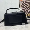 Jaquemus Väskor Luxury Designer Handväskor Kvinnor Cross Body Bag Purse äkta läderkoppling Full Packaging 7A