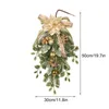 Decorações de Natal Simulação Plantas Buquê Cabide de parede Decoração de porta de casa Ornamento de guirlanda de Natal HKD230921