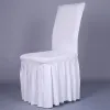 Housse de jupe de chaise, housse de protection de chaise pour Banquet de mariage, décor de jupe plissée, couvre-chaise en Spandex élastique