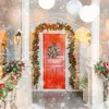 Christmas Decorations 2.7M LED Light Christmas Rattan Wreath Hanging Flower Ring Decorative Christmas Tree Ornament Garland Xmas Home Party HKD230921