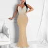 Casual Dresses 2023 Kvinnor Luxury Evening Elegant Shiny Drill Nail Beads Spaghetti Strap Long Party Dress Female Wedding Prom Ball Gowns