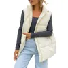 Women's Vests Oversized Puffer Vest Women Sleeveless Stand Collar Zip Up Padded Gilet Jacket Plus Size Bubble Outerwear