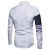 Nowa marka marek męską letnią koszulę biznesową krótkie rękawy Turn-Down Collar Tuxedo Shirt Mężczyzn