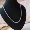 Chaînes Aazuo Fine Jewerly 18K Or Vrais Diamants 8.85ct F VS Luxe Classique Tennis Collier Gife Pour Femme Senior Party Charm Bijoux