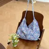 Evening Bags Vintage Flower Women's Cotton Shoulder Bag Large Capacity Ladies Floral Shopping Casual Travel Tote Girls Book Handbags