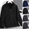 Chaquetas para hombres Hombres Bolsillos Abrigo Versátil Solapa Chaqueta de lana Cálido Elegante Ropa exterior funcional para Otoño Invierno Masculino de doble cara