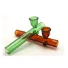 LABS Glass Bubbler Spoon Pipe - Pared pesada, hierba/aceite seco, tazón grande, diseño de bolsillo Sherlock