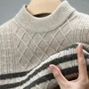 Männer Pullover Hohe Qualität 2023 Wolle Pullover Licht Luxus Winter Mode Gestrickte Pullover Klassische Rundhals Casual Fleece