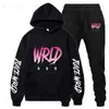 Męskie dresy męskie ustawiają bluzy+spodnie sok sportowy sok wrld wrld polar pullover joggers dresspanty jesienne zima harajuku swobodny dres t230921