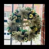 Christmas Decorations Decorative Christmas Wreath Front Door Hanging Christmas Wreath Golden Wreath Hotel Mall Home Decoration(30cm) HKD230921