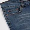 Men's Jeans Men Denim Horn Pants Korean Micro Blue Biker More Sizes 27-36