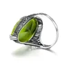 Bröllopsringar Trendy Peridot Ring Marquise Gemstones Real 925 Sterling Silver Rings for Women Birthstone August Engagement Silver 925 SMYELLT 230921