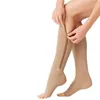 Women Socks Zipper Compression Stockings Men&Women Pressure Nylon Knee Unisex Leg Support Stretch Open Toe Long