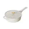 Pans European Style Frying Pan Ceramic Coating Non-stick Surface Aluminum Wood Handle Induction Cooking Gas Easy Clean