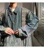 Erkek Ceketler Denim Ceket Retro Dikiş Kontrast Çarpıştırma Yaka Tek Kelin Kovboy Gevşek Kravat boyalı boş zamanlar