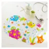 Bath Mats Cute 20/Color Anti-Slip PVC Bathtub Mats Fish Animal With Sucker Kid's Bathroom Carpet Shower Bath Mat Soft Massage Pad 230921