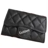 Klassisk designer caviar plånbokskorthållare äkta läder c kredit -id -kort plånbok flip väska lyx kvinnor mynt purses mens resor2122
