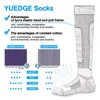 Protective Gear YUEDGE Breathable Thick Cushion Knee High Winter Sports Snowboarding Skiing Socks Warm Thermal for Men Size 37 44 230920