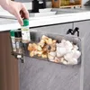 Bottiglie per la conservazione della spesa Scatola per barattoli per condimenti Scatola per cucina Porta dell'armadio Cestino per appendere Scaffale incorporato