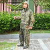 Raincoats Waterproof Jungle Camouflag Couple Raincoat Rain Pants Set Adult Split 230920