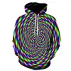 Voor heren Hoodies 2023 Vortex 3D Print Sweatshirt met capuchon Grafisch Grafisch Dagelijks Uitgaan Basic Informeel Trui Lange mouw