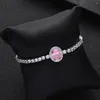 Bracelets de charme Luxe Ellipse Arabie Saoudite Tennis Chaîne Bracelet Pour Fille Mariage Fiançailles Femmes Femme Bijoux De Mode S0548