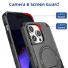 2023 Armor Design Telefoonhoesje voor iPhone 15 14 13 Pro Max Schokbestendig Draadloos opladen Magneet Standaard Beschermend telefoonhoesje