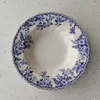 Assiettes à soupe en porcelaine bleue et blanche, décoration émaillée, 8,5 pouces