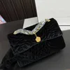 бархатные дизайнерские сумки женские сумки через плечо с цепочкой и вышивкой Жаккардовые вечерние сумки на молнии Жаккардовый кожаный диагональный ремешок роскошная квадратная сумка 230915